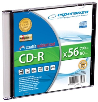 Płyta CD Esperanza CD-R 700MB slim cake 10 sztuk