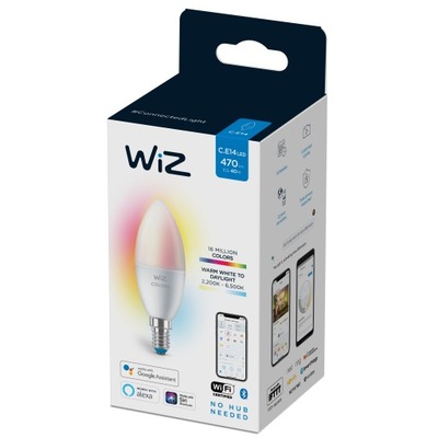WiZ żarówka LED E14 4,9W 470lm 2200-6500K + RGB