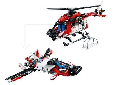 Lego Technic 42092 2w1 Helikopter ratunkowy Samolot Na prezent Wys24h