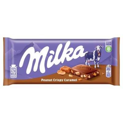 Milka Peanut Crispy Caramel - czekolada mleczna 90 g