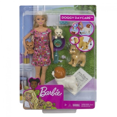 BARBIE Opiekunka piesków FXH08 Lalka Pieski Mattel