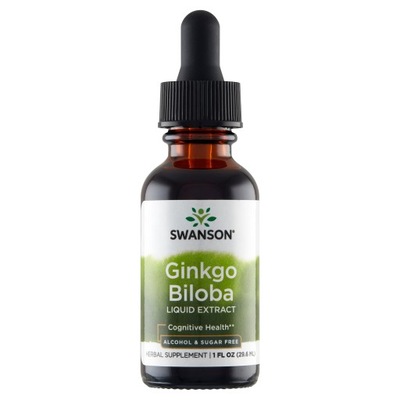 Ginkgo Biloba ekstrakt płynny miłorząb japoński - Swanson 29,6 ml