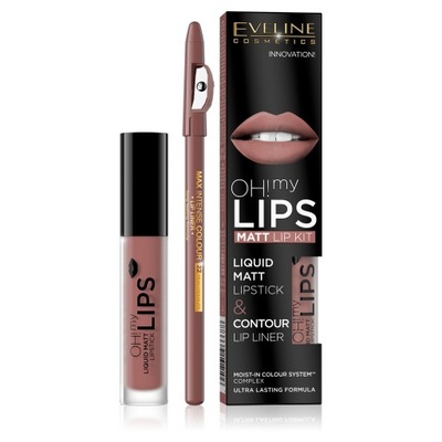 Eveline Cosmetics Oh My Lips zestaw do makijażu ust Liquid Matt Lipstick ma