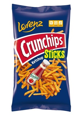 CRUNCHIPS STICKS KETCHUP PASKI 70G LOREN
