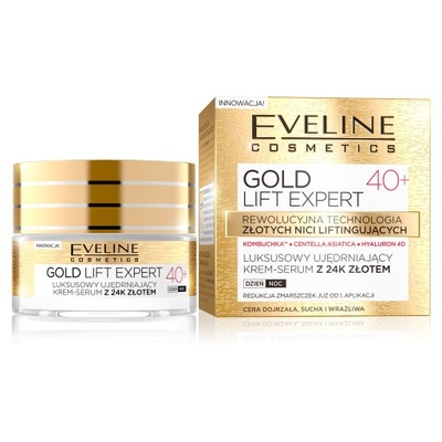 Eveline Gold Lift Expert ujędrniający krem-serum dzień i noc 40+ 50 ml