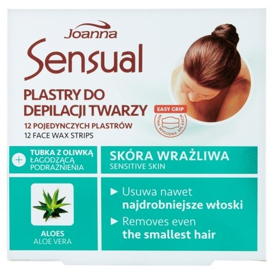 Joanna Sensual plastry do depilacji twarzy Aloes