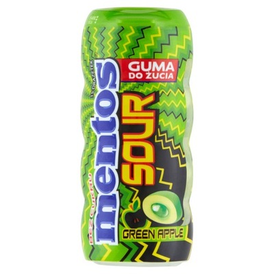 Mentos Sour guma do żucia Green Apple 30g jabłko