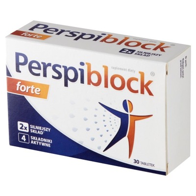 Perspiblock Forte Hamuje Potliwość Tabletki 30 szt Aflofarm Suplement Diety