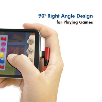 Kabel USB 2.0 LogiLink CU0145 USB A - USB-C, M/M, kątowy, czerwony, 0,3m