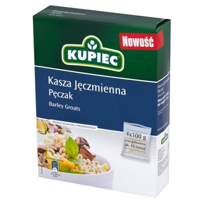 Kupiec Kasza jęczmienna pęczak 400 g (4 torebki)