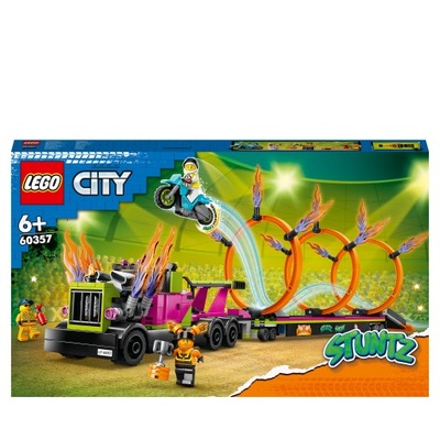 LEGO City 60357 Wyzwanie kaskaderskie - ciężarówka i ogniste obręcze