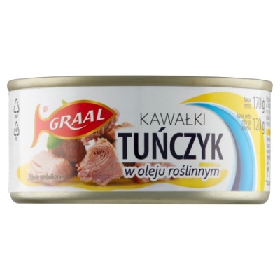 Tuńczyk kawałki w oleju 170g Graal