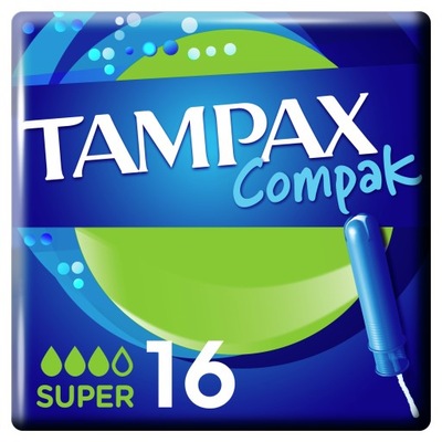 Tampax Compak Super Tampony z aplikatorem, x16