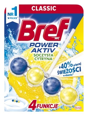 Bref Zawieszka do WC Power Aktive 1x50g Lemon