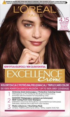 L'Oreal Paris Excellence Creme 4.15 MROŹNY BRĄZ