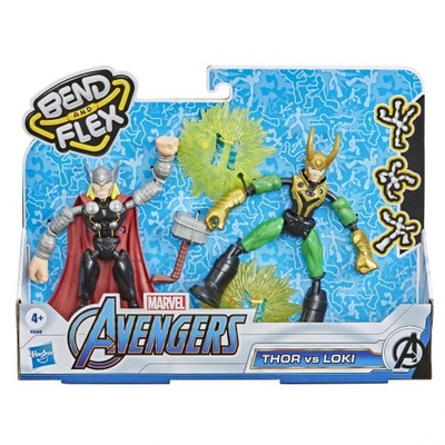 Hasbro Avengers Bend and Flex Thor vs Loki F0245