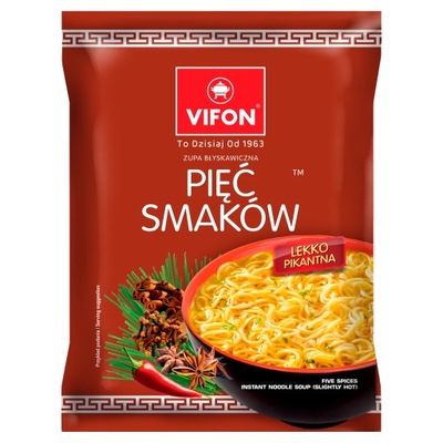 VIFON Zupa Błyskawiczna Pięć Smaków 70g x 6 szt