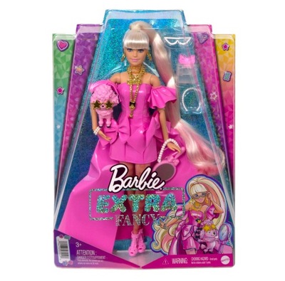 Lalka Barbie Extra Fancy Pink + Piesek Pudelek HHN12