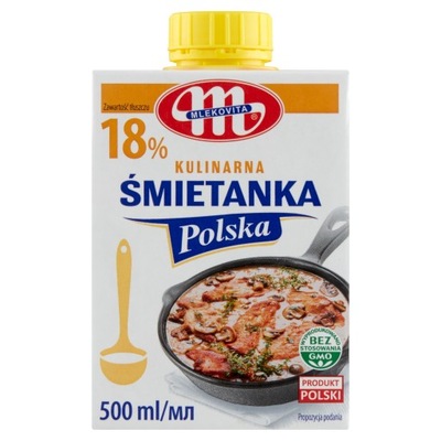 Śmietanka Polska UHT 18% Mlekovita 500ml