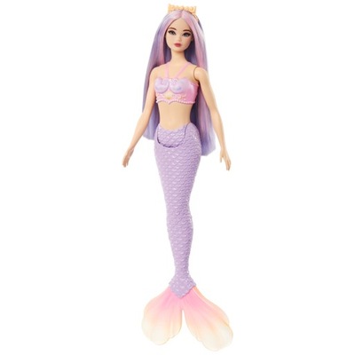 Barbie Syrenka Lalka Fioletowy ogon HRR06