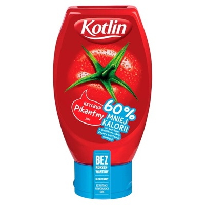 Kotlin Ketchup pikantny 60% mniej kalorii 450 g