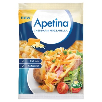 Arla Apetina Ser wiórkowany Cheddar & Mozzarel