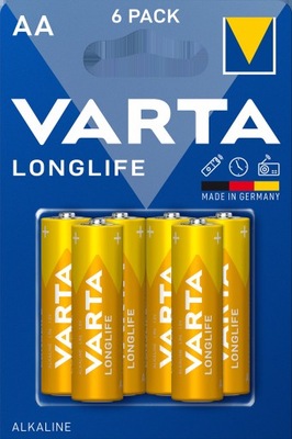 Alkaiczne Baterie Varta AA (R6) 6 sztuk