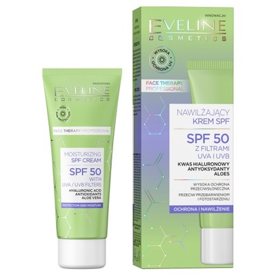 Krem ochrona UV do twarzy Eveline Cosmetics Face Therapy Professional 50 SPF na dzień 30 ml