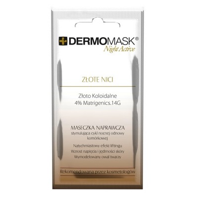 Maseczka do twarzy L'biotica Dermomask Night Active Złote Nici 12 ml 12 ml