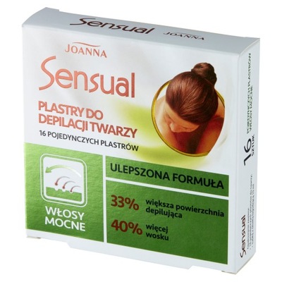 JOANNA Sensual Plastry do depilacji twarzy włosy mocne 1 op. (12 szt.)