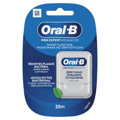 Oral-B Pro-Expert Advanced woskowana nić dentystyczna Deep Clean Cool Mint