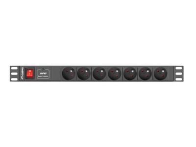 Listwa Zasilająca Lanberg Do Rack 1U 16A Pdu 4X Pl + 4X Iec C13 2M Czarna