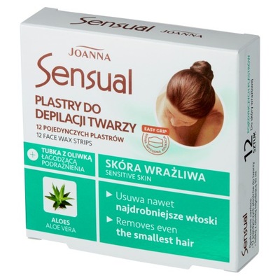 Joanna Plastry do depilacji do twarzy aloes 12szt