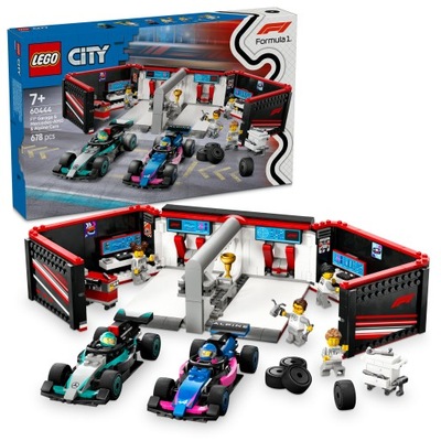2 x LEGO CITY ZESTAW GARAŻ BOLIDY SAMOCHODY MERCEDES-AMG ALPINE F1 678