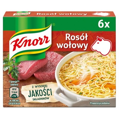 Kostki rosołowe wołowe Knorr 6x10g