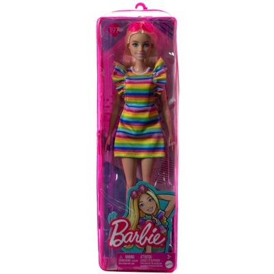 Lalka Barbie Fashionistas Sukienka w paski i aparat ŚWIETNY PREZENT NOWOŚĆ