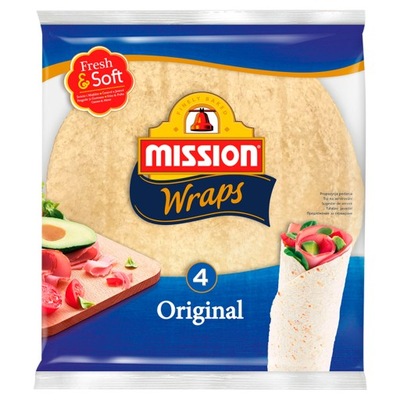 Mission Wraps Tortilla z mąki pszennej Orginal 245g 4 sztuki