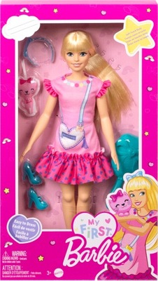 Barbie Moja Pierwsza Lalka BARBIE z kotkiem HLL19