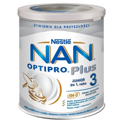 NESTLE NAN OPTIPRO PLUS 3 HMO Mleko po 1 roku 800g