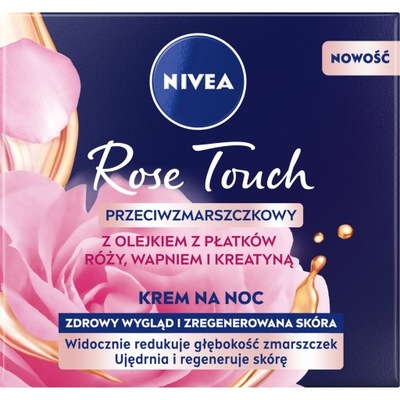 Krem do twarzy Nivea przeciwzmarszczkowy Rose Touch na noc 50 ml