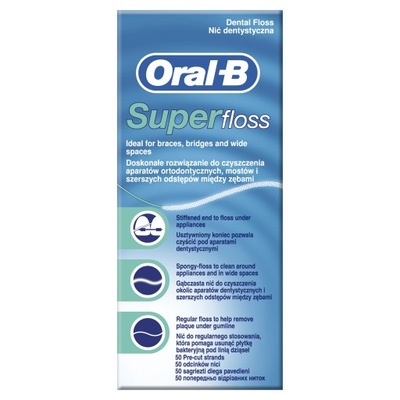 Oral-B Nić Super Floss 50szt