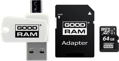 Karta Pamięci Microsdhc Goodram 64Gb M1A4 Uhs-I + Adapter