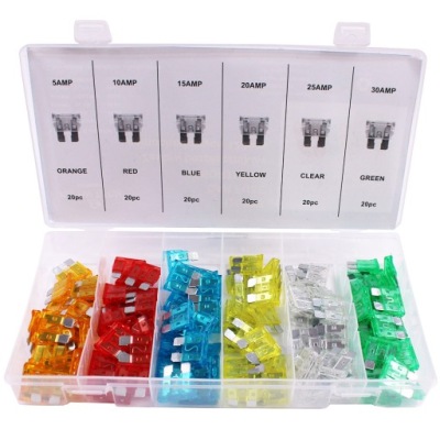 Запобіжники автомобільні стандарт 5-30amp 120 szt. фото №1
