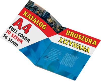 KATALOG Szyty 16 stron A4 BROSZURA FOLDER 10 sztuk