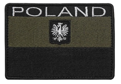 NASZYWKA Flaga PL Gaszona POLAND godło KAMUFLAŻ