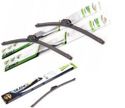 WIPER BLADES VALEO FRONT+REAR FOR SEAT LEON 2 '09-'12  