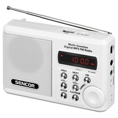 Kieszonkowe Radio FM MP3 AUX USB Sencor micro SD