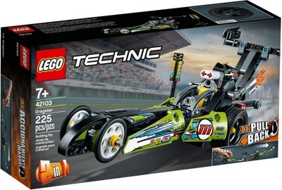 LEGO TECHNIC 42103 DRAGSTER WYŚCIGÓWKA 2w1 hot rod