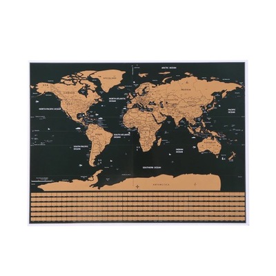 Zdrapka Mapa Świata dla Podróżnika Flagi Prezent