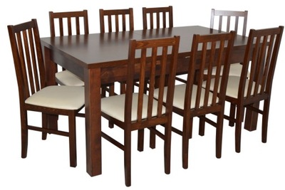 DUŻY ZESTAW stół i 8 krzeseł NOWOŚĆ DO SALONU TANI
